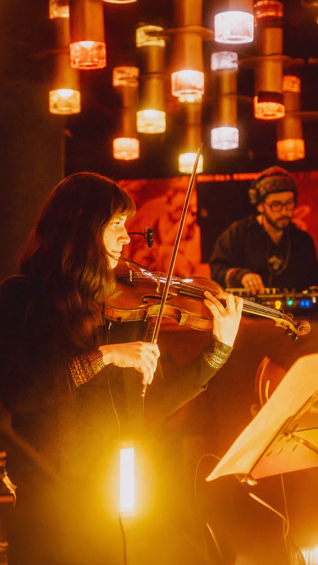 Live-Musiker auf der Buehne